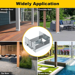 Galvanized Post Base for Concrete, Adjustable Aluminum-Zinc Plated Steel Deck Po