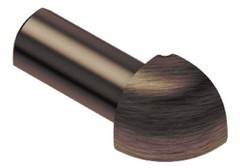 Schluter RONDEC – 3/8″ Outside Corner – Brushed Antique Bronze – (EV/RO 100 ABGB