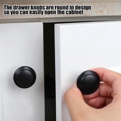 Romeda 18 Piece Drawer Hardware – Black 30mm 18 Pack, Round-type