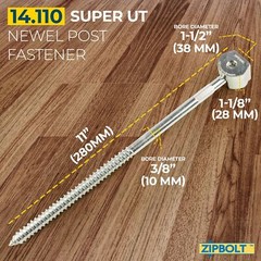 14.110 Super Ut Newel Post Fastener ” Quick And Easy Wrenchfree Installation Of