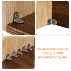 20x20mm L Bracket Corner Brace 10PCS Stainless Steel w/ 20 Screws for Shelves