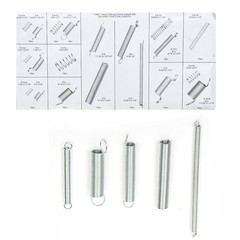 200Pcs Spring Assortment Galvanized Spiral Extension Springs Silver Durable Set