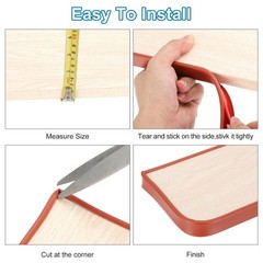 PATIKIL TPE U-Shape Edge Banding, 1/2 Inch x 16.4ft Self-Adhesive Flexible White