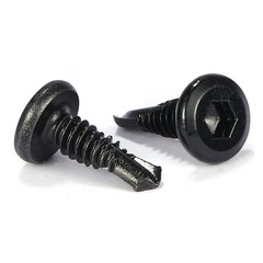 SG TZH #12 x 5/8″ Sheet Metal Screws – 100Pcs 410 Stainless x 5/8″, Black
