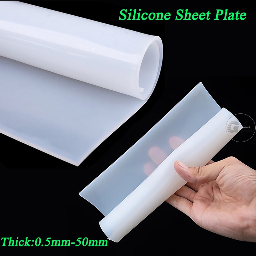 Clear Translucent Soft Silicone Rubber Sheet High Temp Mat Plate Various Size