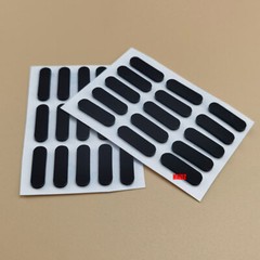Black Oval Self Adhesive Anti Slip Bumper Silicone Rubber Feet Pad for Furniture