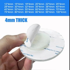 Self Adhesive Backed Round Silicone Discs Pads Disc Sealing Cushioning 4mm Thick