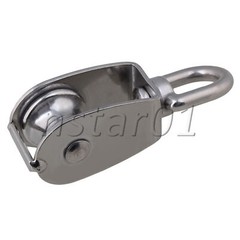 M25 Stainless Steel Swivel Snatch Fixed Single Pulley Blocks Set of 12 Silver