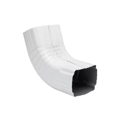 3 In. X 4 In. White Aluminum Downspout A-Elbow