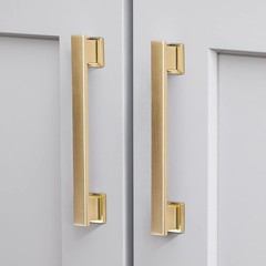 20Piece Cabinet Pulls 128mm Drawer Handles Solid Zinc Alloy Durable Brushed Gold