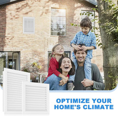 2-Pack Paintable Gable Vents – 12″ X 18″ Aluminum with Screen, Maximize Ventilat