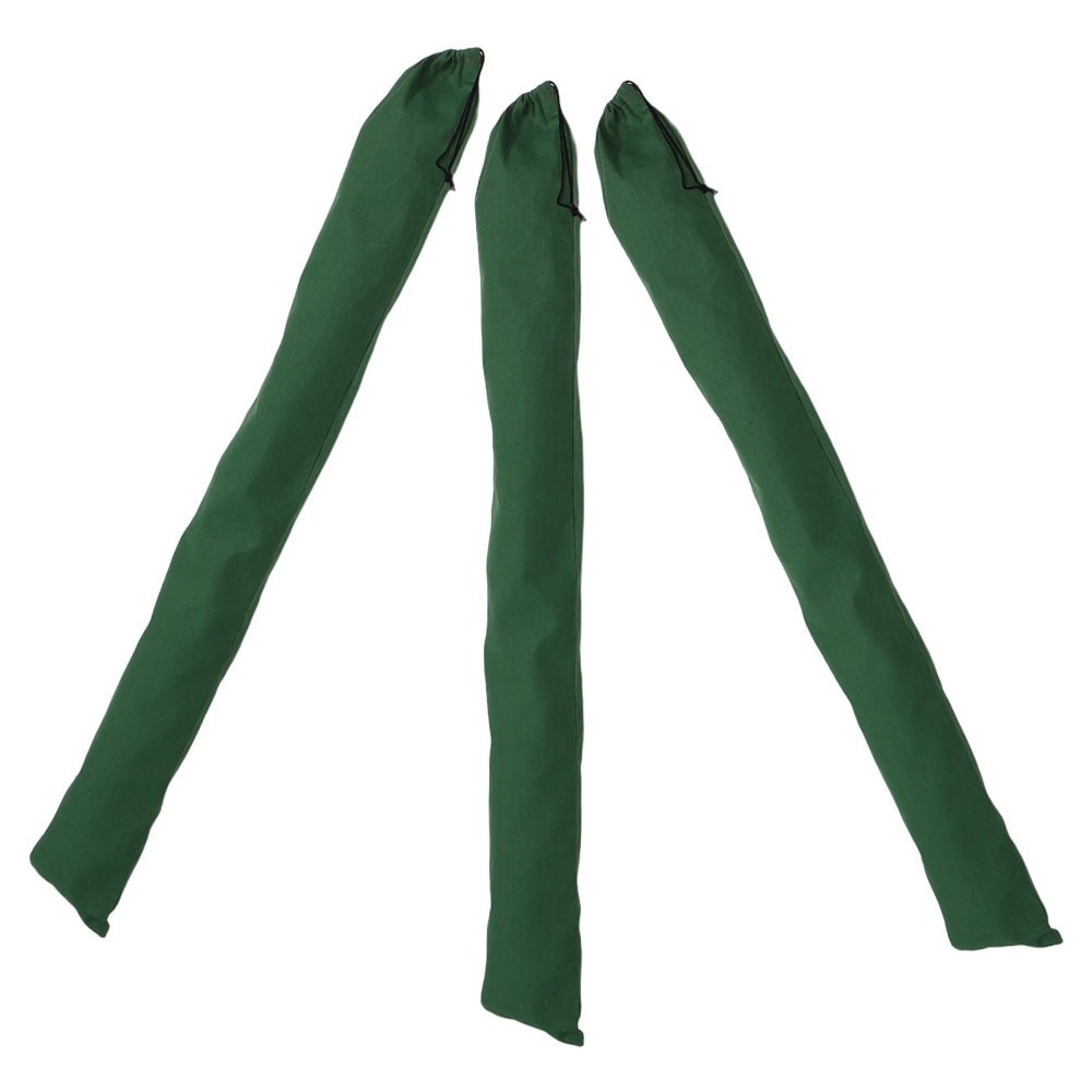 3Pcs Green Canvas Sandbag Tubes for Flood Control Reusable Flood Barrier Bags