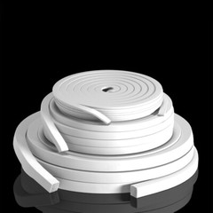 White Silicone Sponge Square Flat Strip Foamed Rubber Seal Gasket 4x4mm~25x30mm