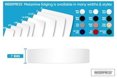 Woodpress 1 Matt White Melamine Iron-On Edging – 25 Ft Edge Tape – Pre-Glued