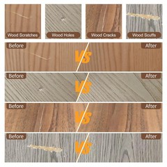 12 Colors Wood Filler Sticks,Wood Repair Wax Crayons Furniture Touch Up Kit,R…