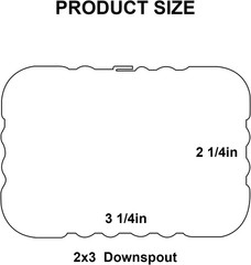 Gutter Downspout Elbow S-Shape Style B (Offset=3) Zig Zag Elbows 2” X 3” White A