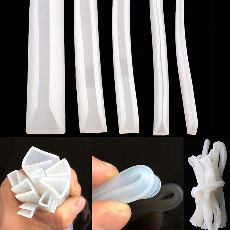 U Channel Edging Trim Seal U-Shaped Bumper Slot Width 1-15mm Silicone Rubber