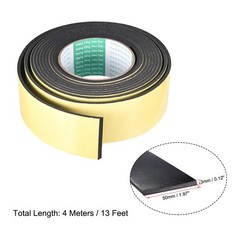 Foam Seal Tape, 50mm Wide 3mm Thick 13 Feet Long Adhesive Weather Strip 2pcs