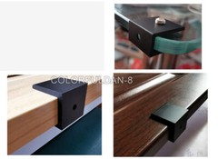 10PCS Aluminum Alloy Square Glass Shelf Clamp Clip Holder Support Bracket Black