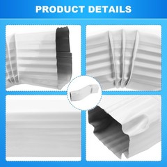 Gutter Downspout Elbow S-shape Style B (offset=3) Zig Zag Elbows 2” x 3” Whit…