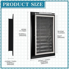 2 Pcs 12″ x 18″ Gable Vent Aluminum Alloy Wall Vents Shed Attic Vent with Screen