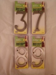 Hy-Ko Satin Nickel Number” 4″ Prestige Series Satin Nickel Weather Resistant