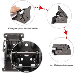 Heavy Duty Folding Brackets Pack Of 4 Steel Self Lock Design 500Lbs Capacity