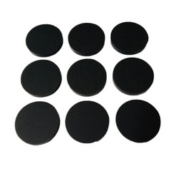 Black Round/Curved Self Adhesive Backing Silicone Rubber Non-slip Pads Protector