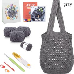 1 Set Hand-knitted Bag Material DIY Handmade Floral Pouch Gift Crochet Kit Craft