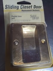 Polished Brass Pocket Door Combination Cabinet Pull -N 6770