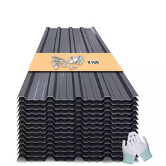 1.47 Ft. X 3.54 Ft. 12PCS Corrugated Galvanized Steel Metal Roofing Panel 30 Gau