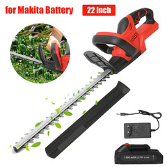 21V battery-powered hedge trimmer: 55cm blade with 3.0Ah battery and safety kit