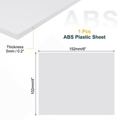 ABS Sheet 0.2″ 4×6″ White