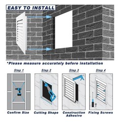 New 2pk, 12″*18″ Gable Vent, Aluminum Alloy Wall Vent Shed Vents with Removable