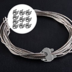 3 Pack Rope Clamp Steel Cable Crimps Wire Ropes Accessories Bolts Clamps