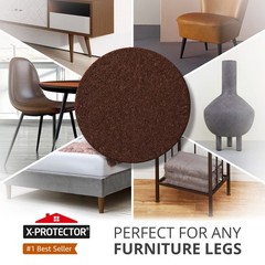 X-Protector Felt Furniture – 48 Premium Floor Protector Chair Felts For