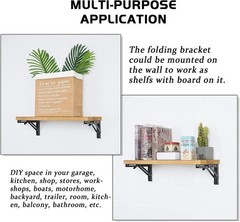 24 Inch Heavy Duty Folding Shelf Brackets 2 Pcs Metal Collapsible Triangle