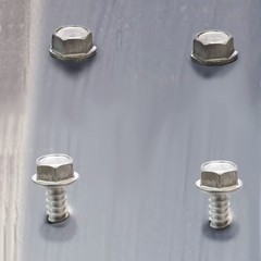 #8 x 3/4″ Sheet Metal Screws 100PCS 410 Stainless Steel Hex x 3/4″, Silver