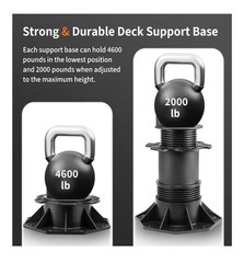 20Pack Adjustable Deck Support Pedestal, Floor Slate Support Floor Lift Deck …