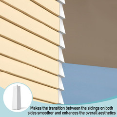 Therwen 8 Pcs Aluminum Siding Corners 8 Inch outside White Corner Caps Smooth Si