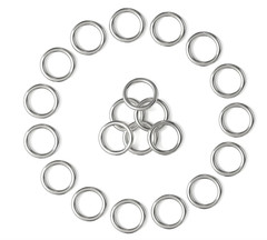 15~150mm Stainless Steel Round Rings Heavy Duty Solid Metal O Ring Welded Smooth