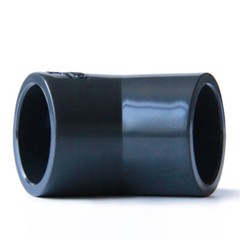 Lots Black PVC-U Metric 20mm to 90mm Water Pipe 45°Elbow Connector Adapter