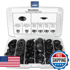 141 Pcs Auto Body Black Plastic Hole Plug Assortment Kit – 1/2″, 3/4″, 3/8″, 7/8