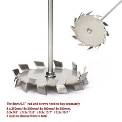 304 Stainless Steel Dispersing Disc 30-500mm/1.2-19.7 inch Dispersion Impelle…