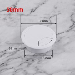 ABS Desk Table Grommet Cable Tidy Wire Hole Cover 50mm 53mm 60mm 80mm
