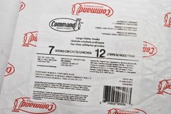 Command Large Utility Brackets 7 Hooks 12 Strips White Smooth 2 Packs