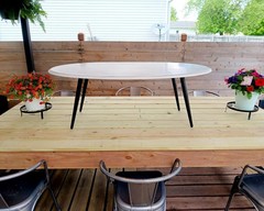 ALXEH Oblique Furniture Leg 30 Inch, Slant Tapered Metal Coffee Table Legs 4pcs,