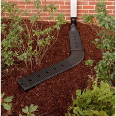 (2 Pack) Amerimax 4621 Downspout Extender 24″ x 7-1/4″ Black PVC StealthFlow