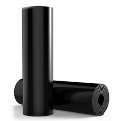 Solid Black Rubber Gasket Sheet Rolls Smooth Flooring Mat 500mm*500mm Antislip