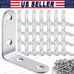 L Bracket Corner Brace 90 Degree Brackets Fastener Heavy Duty Stainless Steel US